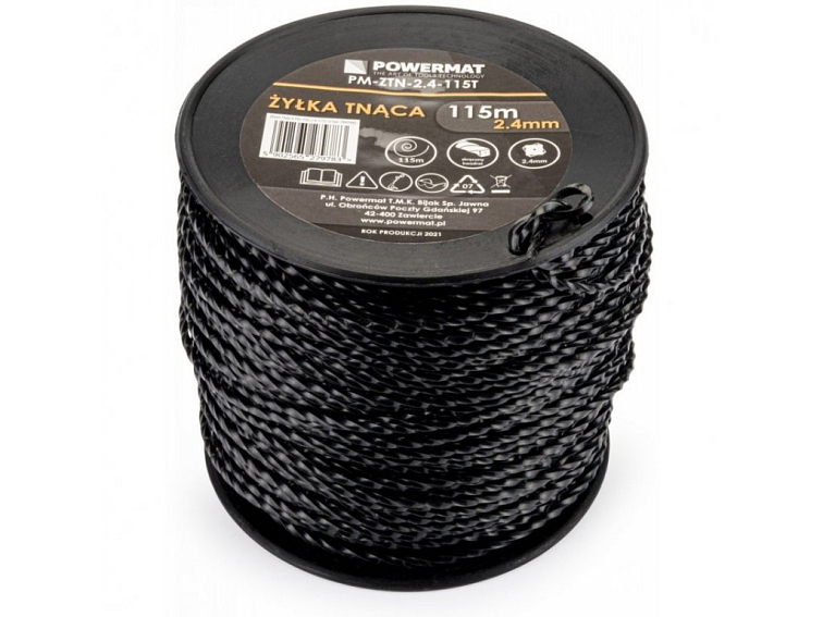 Žacia struna do krovinorezu 2.4mm 115m 4-hranná / PM-ZTN-2.4-115T