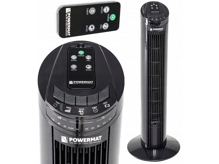 Stĺpový ventilátor Black Tower-75