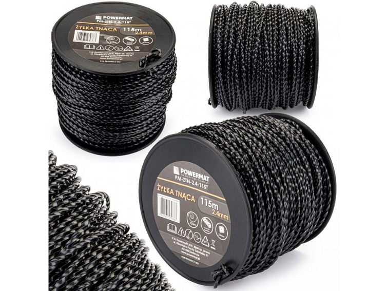 Žacia struna do krovinorezu 2.4mm 115m 4-hranná / PM-ZTN-2.4-115T
