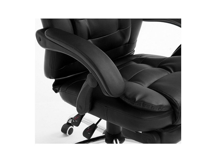 1+1 Reprezentačná kožená kancelárska otočná stolička PRESTIGE s chrómovými nohami