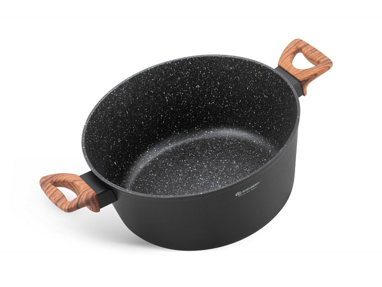 Sada 15 hrncov - matná čierna/drevo