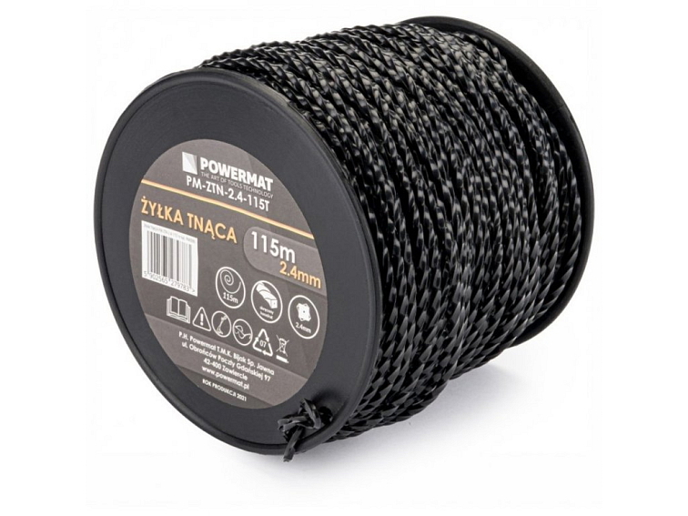 Žacia struna do krovinorezu 2.4mm 115m 4-hranná / PM-ZTN-2.4-115T