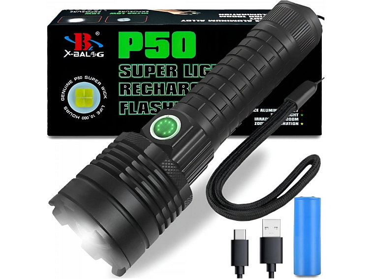 Taktické svietidlo LED ZOOM - P50