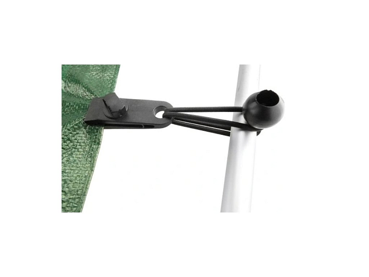 Šedé klipy na tieniacu sieť 8ks/bal