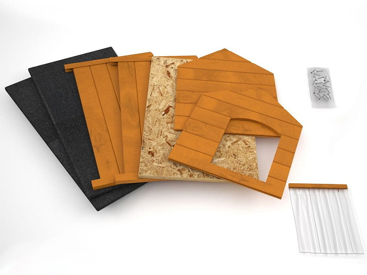 Zateplená drevená búda pre psíka BRUNO