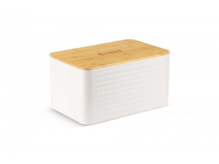 Sada chlebníka s 3 dózami v bielej farbe