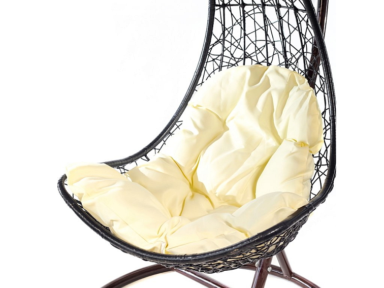 Závesné hojdacie kreslo STELLA - Čierno-Hnedé