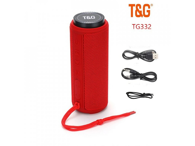 T&G Bezdrôtový HIFI prenosný reproduktor - červený