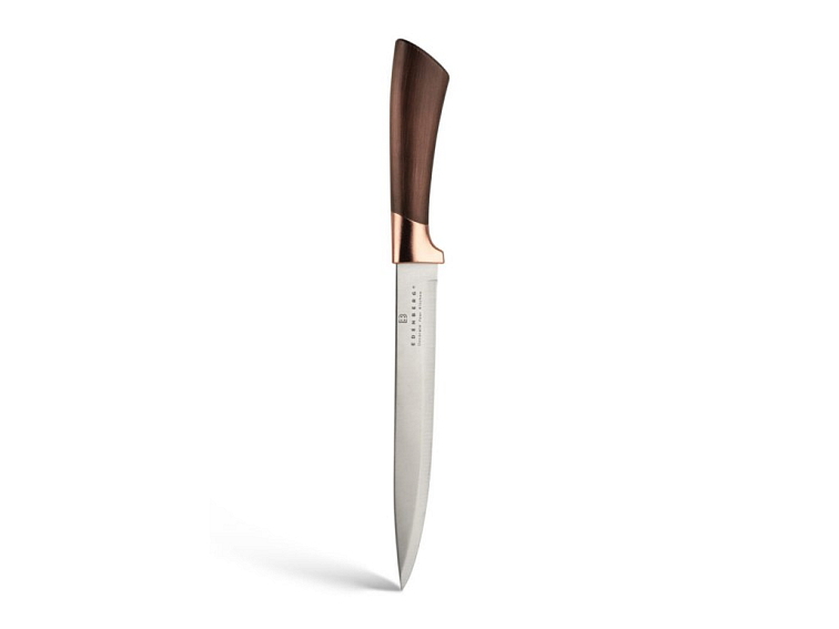 6 dielna sada nožov v elegantnom stojane v medenej farbe