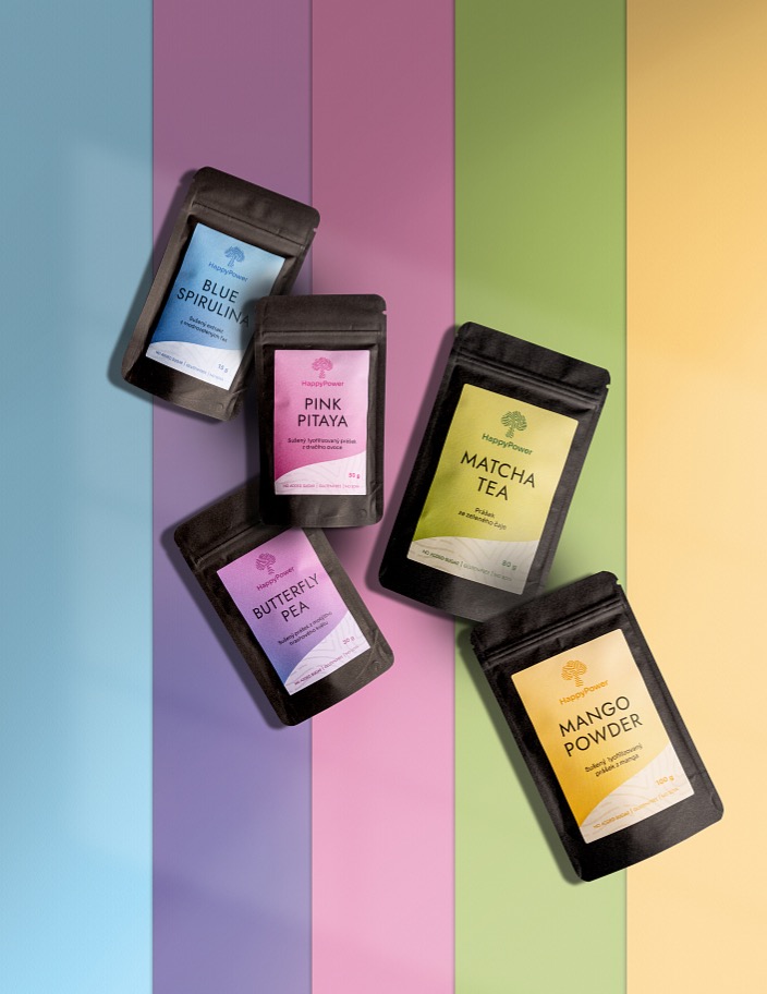 Kompletní sada barevných prášků 5 ks