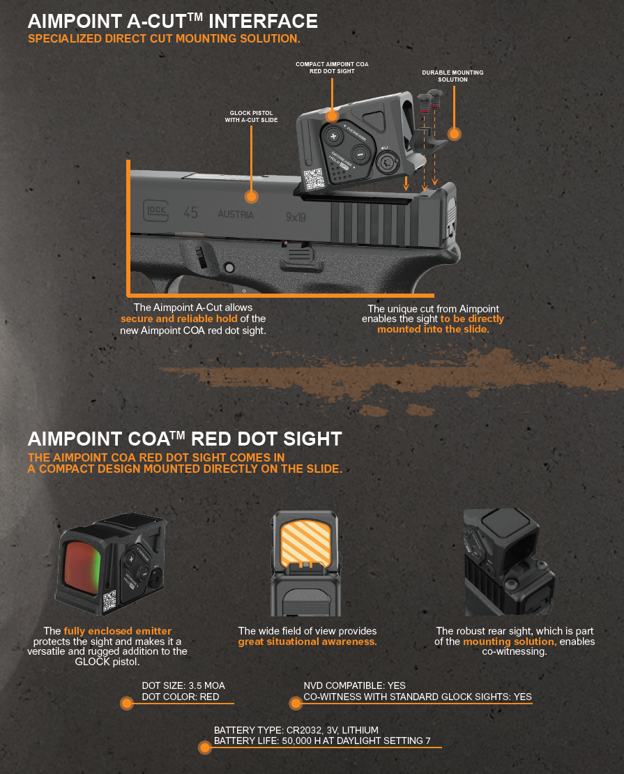 Pistole Glock 45 A-CUT COA COMBO