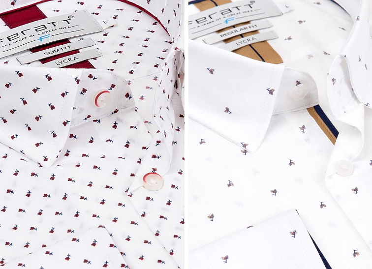 bavlněné košile se vzorem