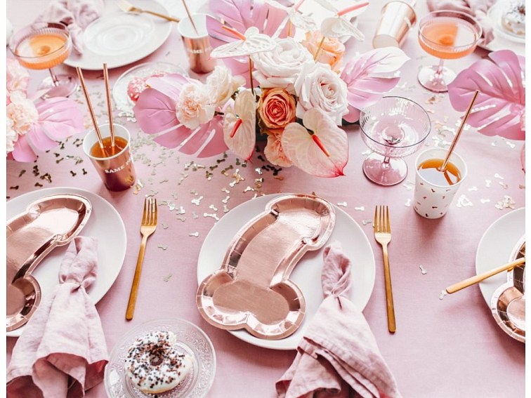 Talířky Penis - Rosegold - 6ks, 26 cm