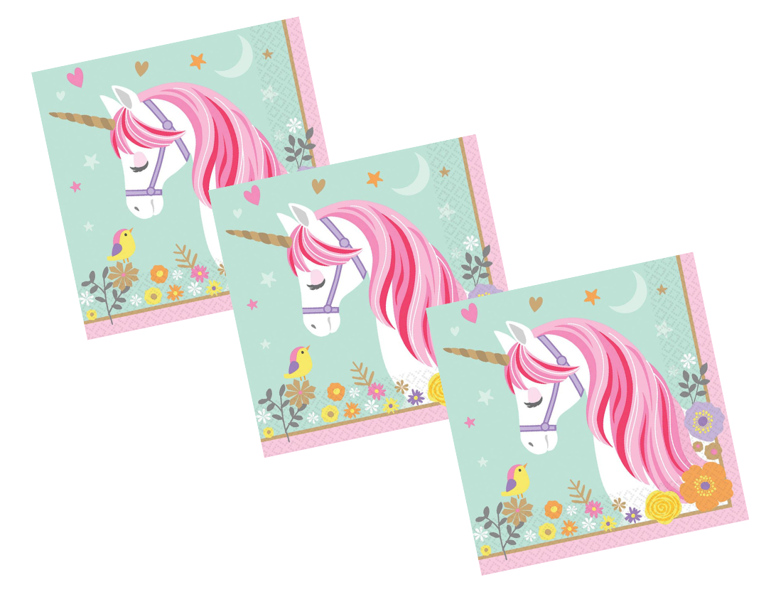 PAPÍROVÉ UBROUSKY - JEDNOROŽEC 16 KS