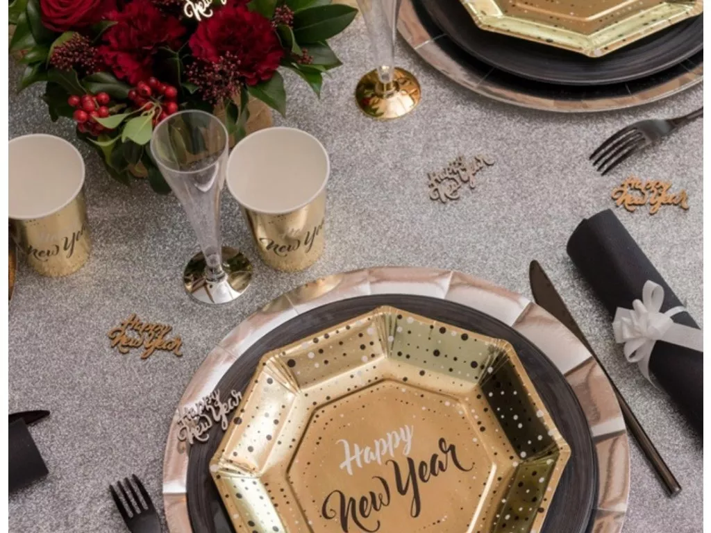 ŠAMPUSKY SE STŘÍBRNÝM PODSTAVCEM - 6 KS