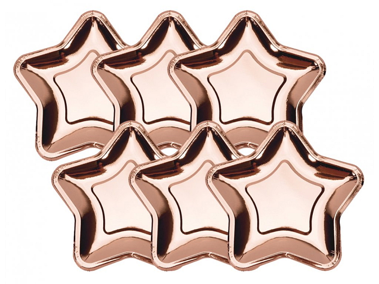 Papírové talířky - ROSEGOLD
