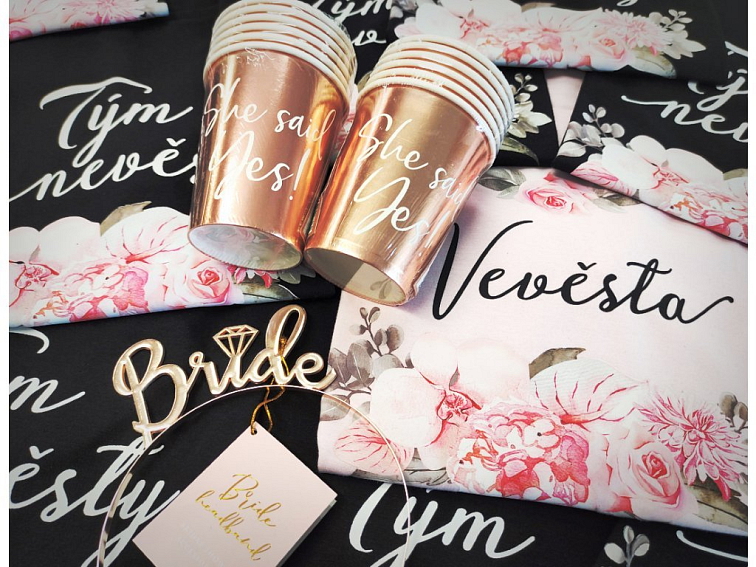 Kelímky She Said Yes - Rosegold - 6ks, 220 ml