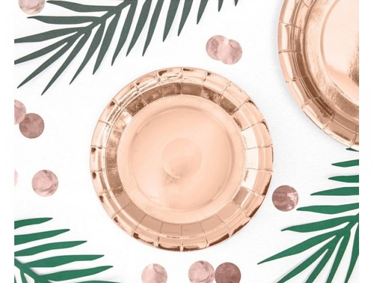 Papírové talířky - ROSEGOLD