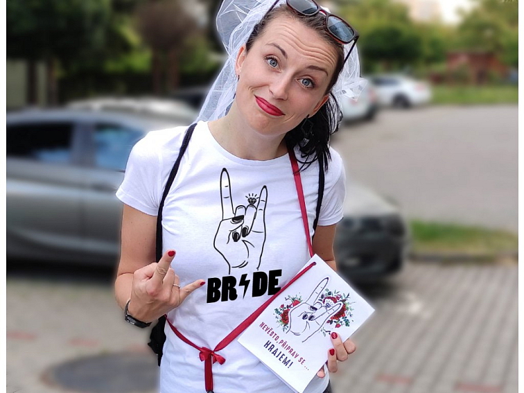 Rock - Bride / Tričko 100% Biobavlna