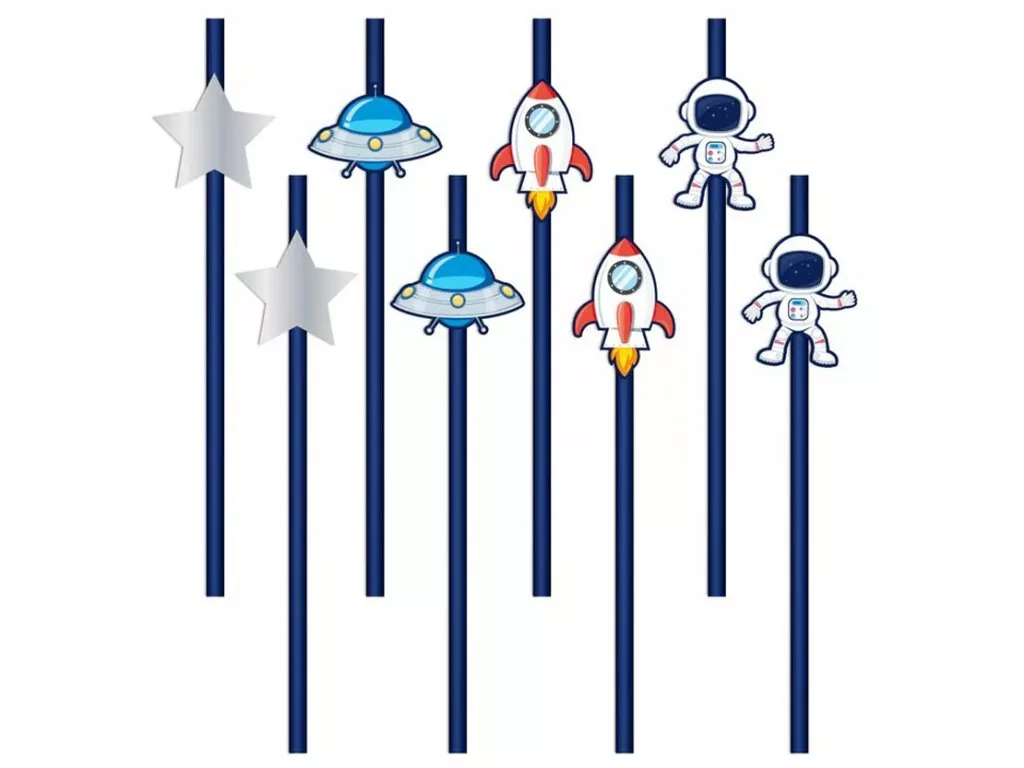 Talířky papírové Vesmírná raketa - 6ks, 30cm