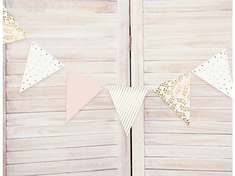 Girlanda růžovo-zlatá BOHO