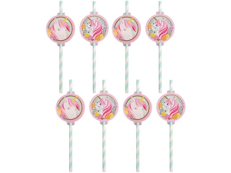 PAPÍROVÁ BRČKA JEDNOROŽEC - 8 KS