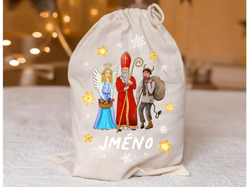 Vánoční ponožky v dárkové kouli - perníček BÍLÉ