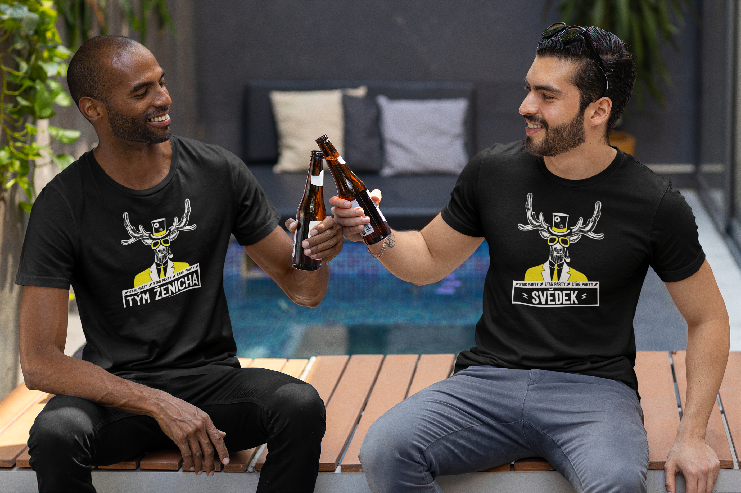 Motiv s jelenem - SVĚDEK černá