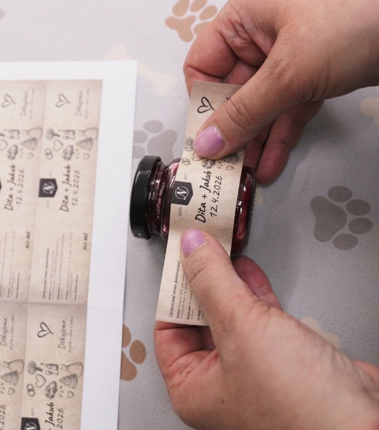 Svatební marmeláda - Vlastní potisk 60ml