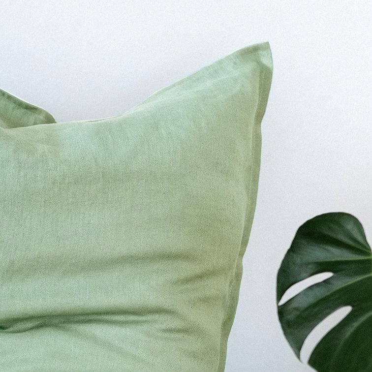 Lněný povlak na polštář COMFORT EUCALYPTUS