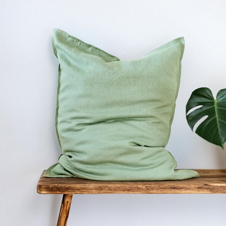 Lněný povlak na polštář COMFORT EUCALYPTUS