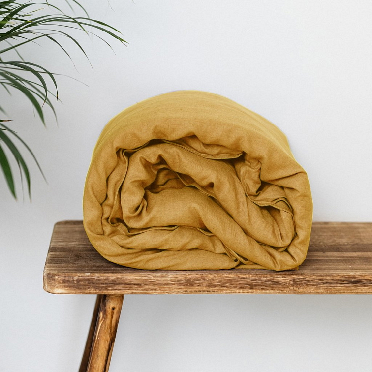 Lněné povlečení COMFORT CARAMEL - SADA