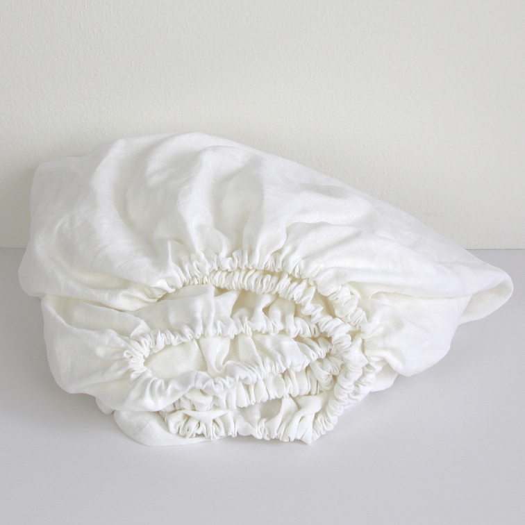 Lněné prostěradlo COMFORT SNOW