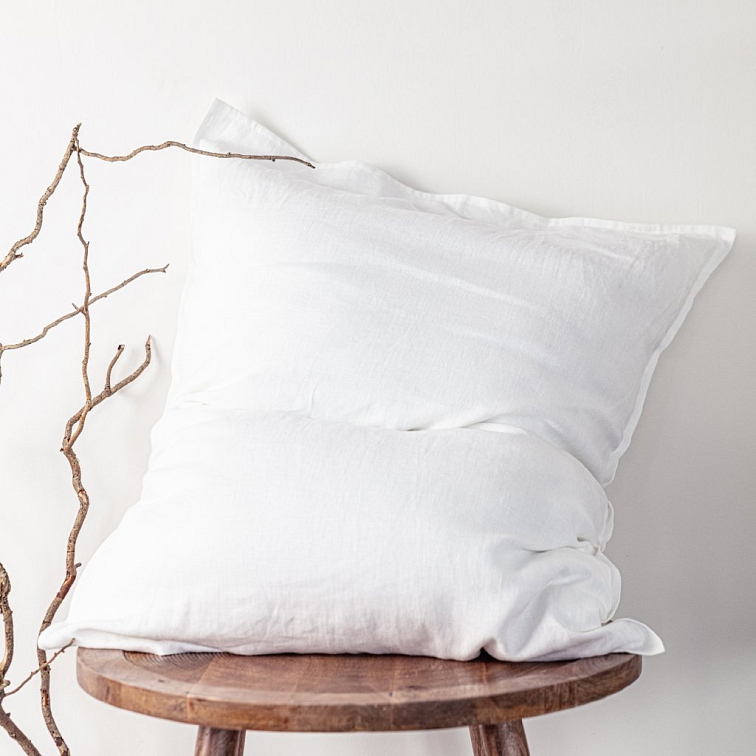 Lněný povlak na polštář COMFORT SNOW
