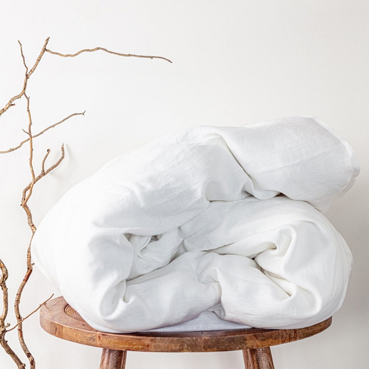 Lněné povlečení COMFORT SNOW - SADA