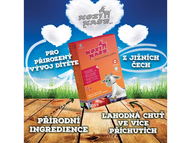 Kozí kaše kukuřično-rýžová s broskví a dýní od 5 měsíce
