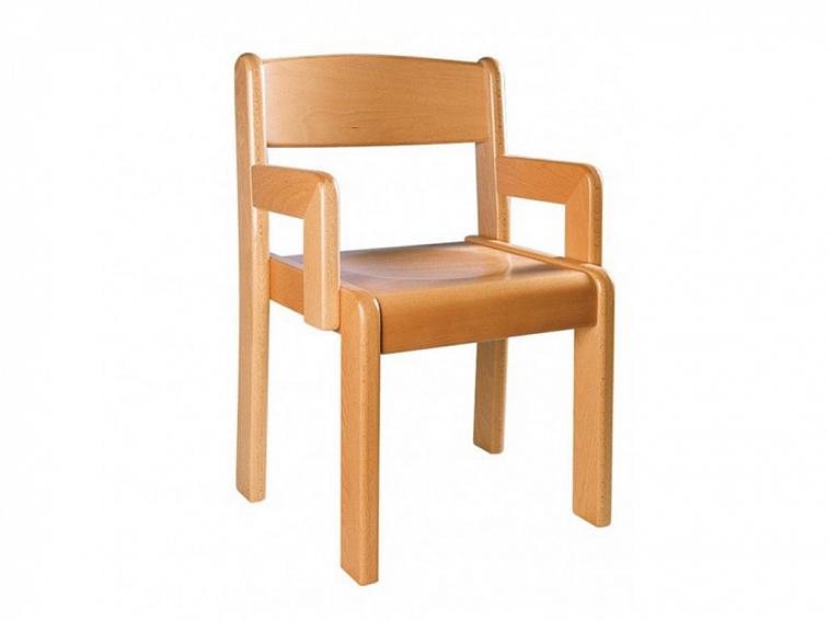 Dětská dřevěná židle s područkami Dorotka