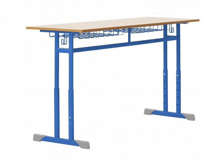 Školní lavice dvoumístná s košem