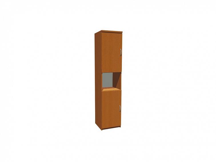 Školní skříň úzká dvoudveřová