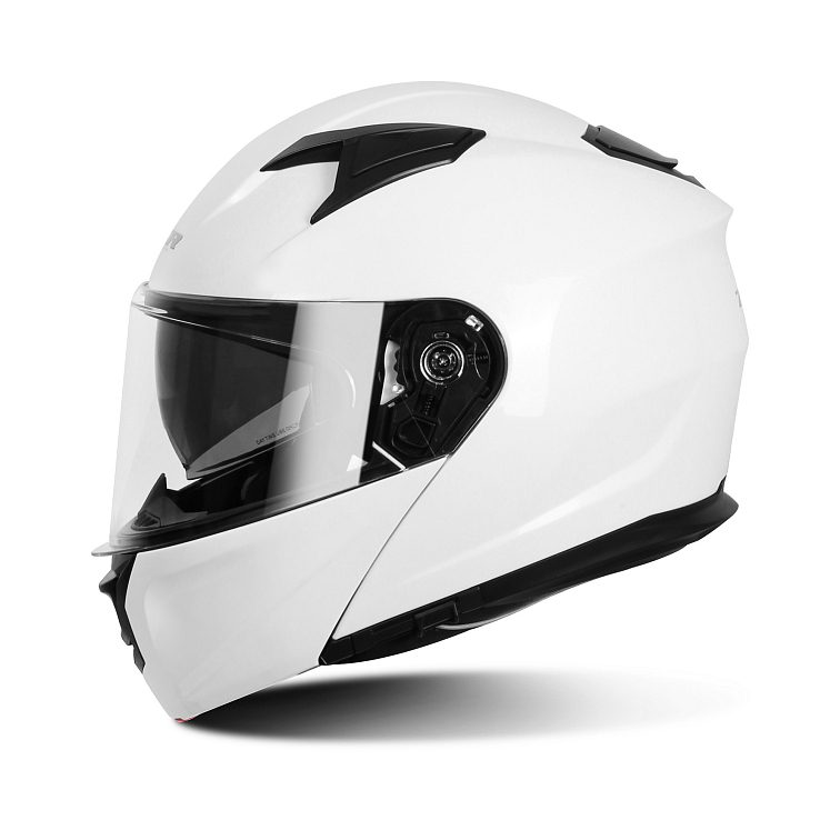TXR Rival flip-up motorcycle helmet pearl white