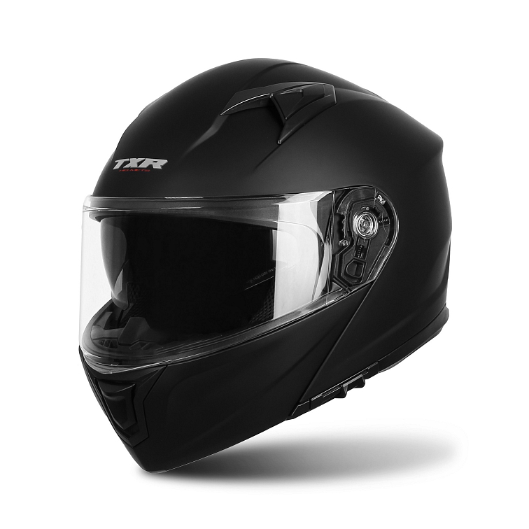 TXR Rival flip-up motorcycle helmet, black matte