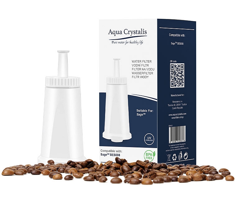 3x Vodní filtr Aqua Crystalis AC-B008 do kávovarů značky SAGE (Náhrada filtru BES008)