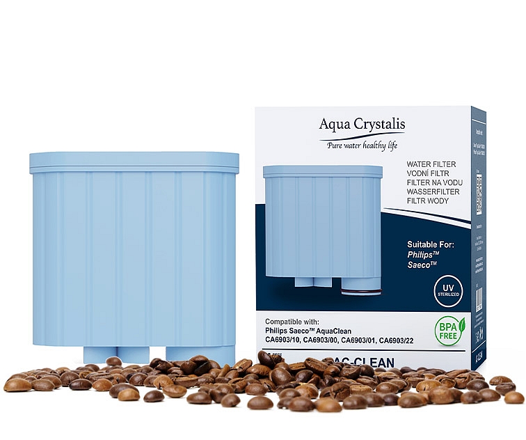 3x Vodní filtr Aqua Crystalis AC-CLEAN do kávovarů značky PHILIPS SAECO