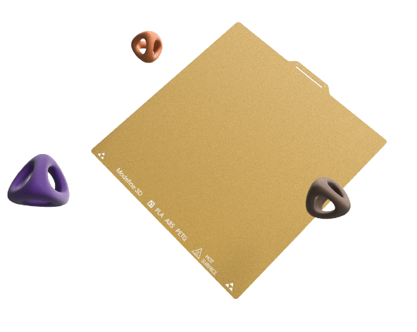 Modefine 3D zlatý oboustraný zrnitý PEI plát pro Bambu Lab X1, P1, A1