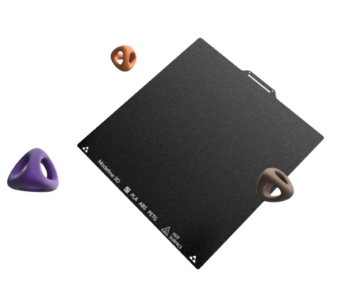 Modefine 3D černý oboustraný zrnitý PEI plát pro Bambu Lab X1, P1, A1