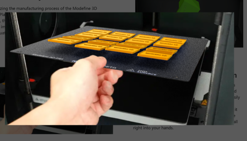 Modefine 3D černý oboustraný zrnitý PEI plát pro Bambu Lab X1, P1, A1