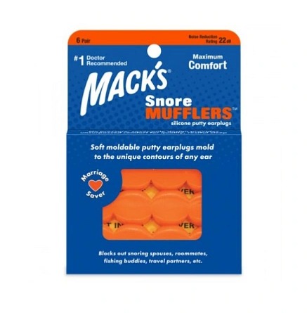 Mack's Snore Mufflers špunty do uší proti chrápání - 6 párů