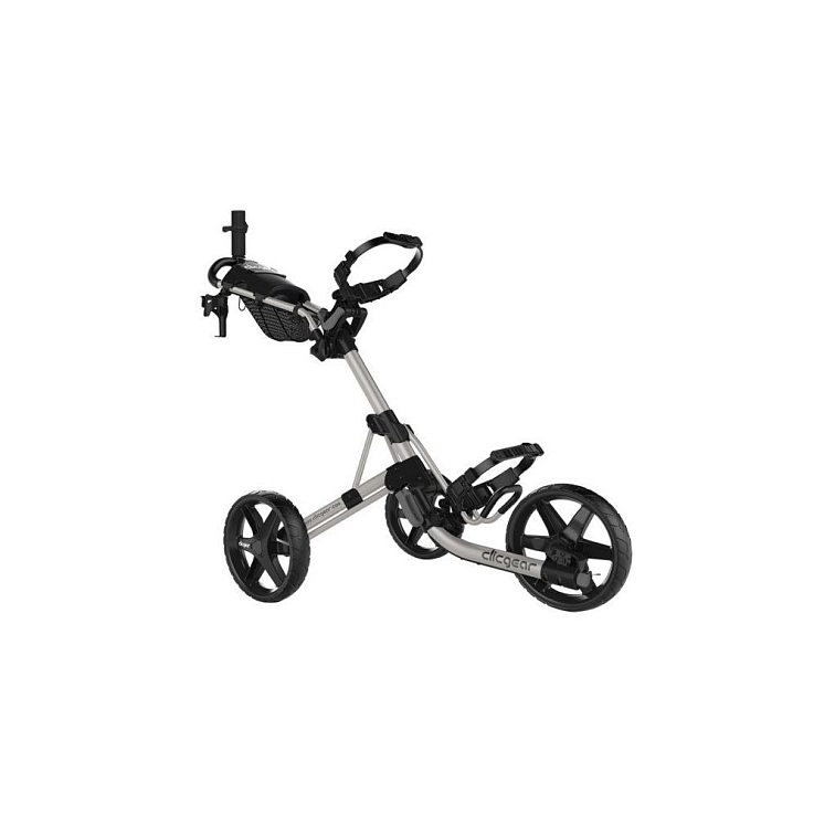 Dámský kompletní golfový set Callaway Solaire Black pravý + golfový vozík Clicgear M4 stříbrný
