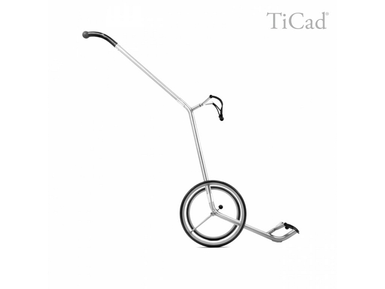 TiCad Pro ruční golfový vozík titanový (GFK kola)