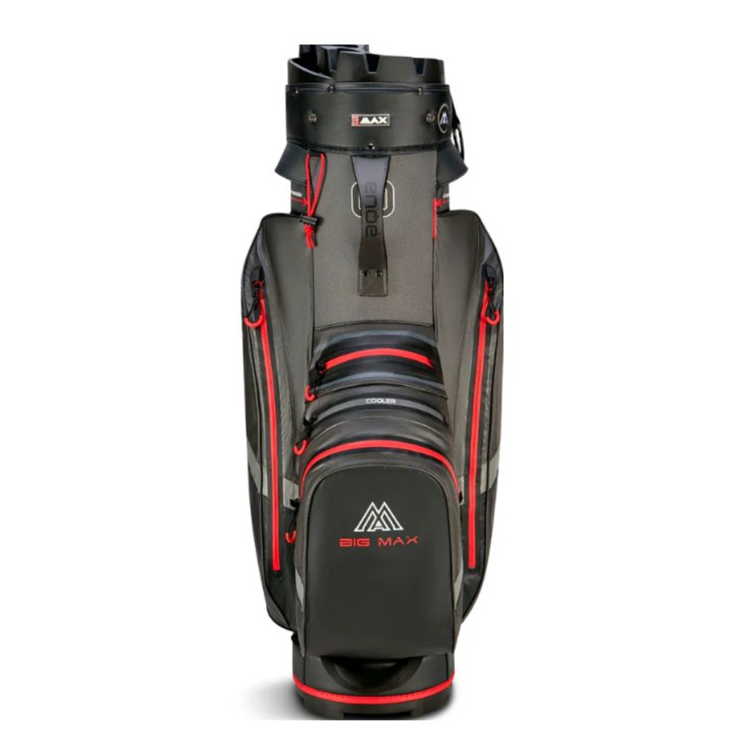 Big Max AQUA Silencio 4 nepromokavý golfový cartbag charcoal-black-red